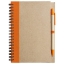 A5 recycle notitieboekje met pen oranje