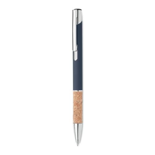 Pen van aluminium en bamboe Veria blauw
