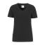 T-shirt V-hals dames slim fit zwart,l