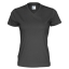 Dames T-shirt V-hals ecologisch Fairtrade katoen zwart,l