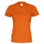 Dames T-shirt V-hals ecologisch Fairtrade katoen oranje,l