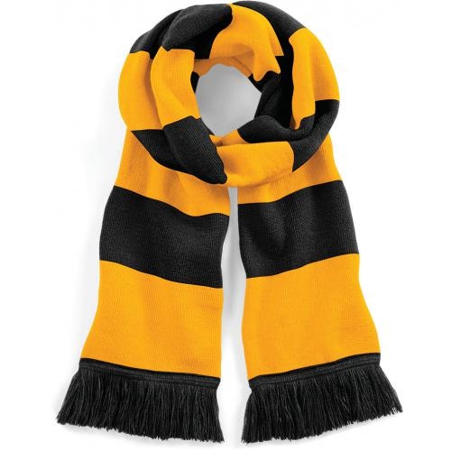 Gestreepte sjaal Stadium zwart/goud