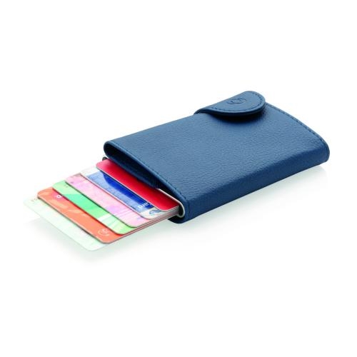 C-Secure aluminium RFID kaarthouder en portemonnee blauw