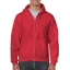 Heren hooded zip sweater rood,l