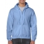 Heren hooded zip sweater carolina blue,l