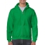 Heren hooded zip sweater irish green,l