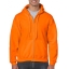 Heren hooded zip sweater safety orange,l