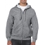 Heren hooded zip sweater graphite heather,l