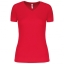 Dames sport-T-shirt V-hals rood,l