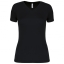 Dames sport-T-shirt V-hals zwart,l