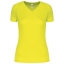 Dames sport-T-shirt V-hals fluorgeel,l