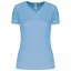 Dames sport-T-shirt V-hals hemelsblauw,s