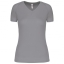 Dames sport-T-shirt V-hals fine grey,l