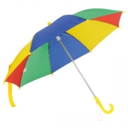 Kinderen paraplu blauw/groen/rood/geel