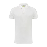 L&S heavy mix fit polo heren wit,l