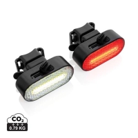 Oplaadbare fietslampjes Lumino zwart