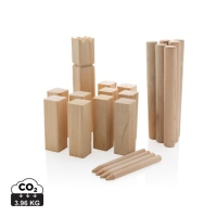 Houten kubb-set bruin