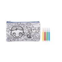 Etui met stiften Kiddo royal blue