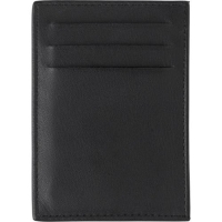 Leren creditcard portemonnee Logan zwart