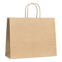 Premium papieren tas A3 liggend bruin