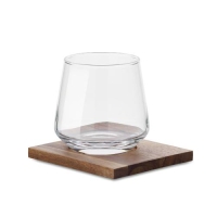 Whiskyglas met onderzetter Drinks transparant