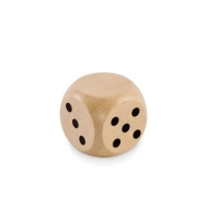 Houten dobbelsteen 3 cm Dadin hout