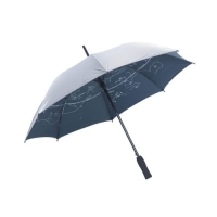 23" stormparaplu sterrenstelsel zilver