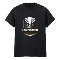 Zwart T-shirt met logo snel geleverd zwart,l