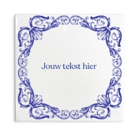 Tegeltje met logo 15x15 cm wit