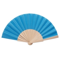 Houten waaier Fanny | polyester doek royal blue