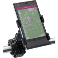 Verstelbare mobiele telefoonhouder voor op de fiets zwart