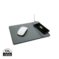 Muismat met 5W draadloze lader zwart
