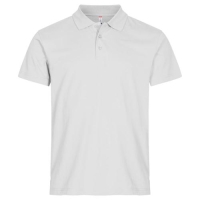 Basic heren polo wit,l