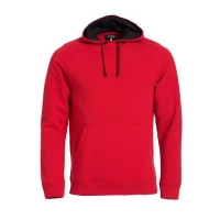 Trui met capuchon Classic rood,l