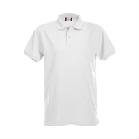 Stretch premium heren polo wit,l