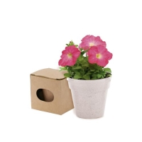 Bio bloempot beige