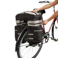 Fietstas Trio zwart/grijs