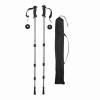 Set Nordic Walking stokken zwart/zilver