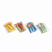 Kleurrijk springtouw zwart/blauw/groen/wit/geel