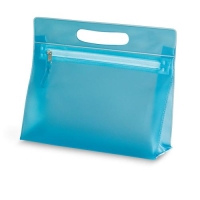Transparant gekleurde toilettas blauw