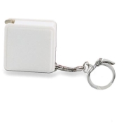 Sleutelhanger rolmaat wit