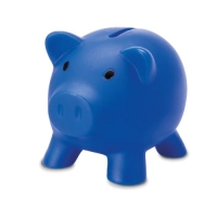 Vrolijk spaarvarkentje blauw