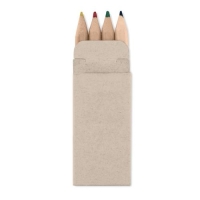 4 mini kleurpotloodjes beige