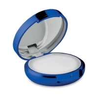 Ronde lippenbalsem met spiegel blauw