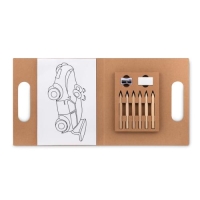 Kleurset met 6 potloden beige
