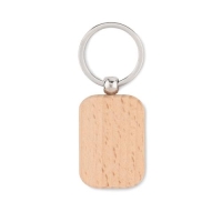 Houten sleutelhanger rechthoek hout