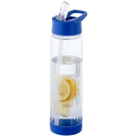 Tuttifrutti fles met infuser blauw