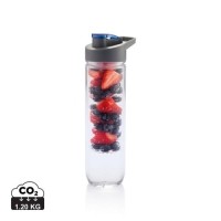 Waterfles met infuser blauw