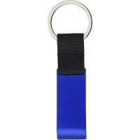 Metalen sleutelhanger met winkelmunt blauw