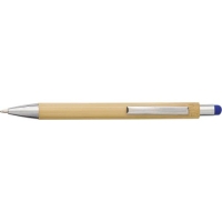 Bamboe en kunststof balpen blauw